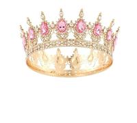 Corona di compleanno per donne e ragazze, corona di cristallo brillante, regina tiara cristallo per compleanno decorazione torta compleanno corona corona diadema, 1, lega, Cristallo