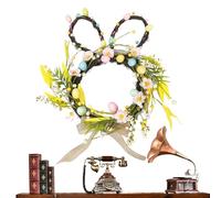 Corona di Coniglio - Arrangiamento Floreale di Bacche di Uova, Corona Colorata Celebrazione Primavera, Decorazione Vacanze, Decorazione della Parete Stagionale | per Porta D'ingresso Finestra