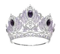 Corona di cristallo di nozze grande diadema strass diadema cerchio concorso copricapo gioielli da sposa