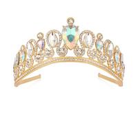 Corona di cristallo per ragazze e donne, corona da principessa, accessorio per capelli da matrimonio, compleanno, concorso, festa, topper per torta di carnevale, copricapo con strass trasparenti