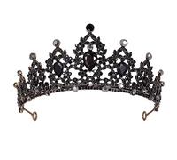 Corona di cristallo per ragazze Fascia da principessa elfo da donna nera Festa di compleanno del ballo di fine anno Pageant Festival dei gioielli del regalo di Natale