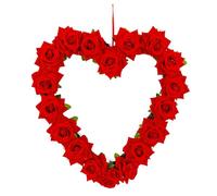 Corona di Fiori a Forma di Cuore, Corona di Fiori Rosa | Garlanda di Fiori Artificiali per Corona di Fatti di Matrimonio per la Porta Parete Tavolo da Pranzo Motivo