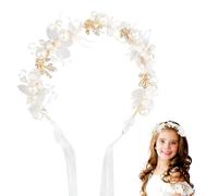 Corona di fiori per ragazze, Accessori per Capelli Comunione Bambina, Accessori capelli sposa, Fasce per Capelli per Bambina, accessorio per capelli per feste e prima comunione (A)