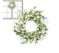 Corona di fiori primaverili, ghirlande primaverili per la porta di casa | Ghirlanda di fiori artificiali, colorata e vivace in carta, non sbiadita, per la decorazione della casa