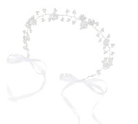 Corona di fiori regolabile con perle finte per sposa, damigelle d'onore, festa di nozze, accessori per capelli