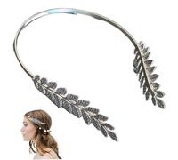 Corona di foglie, corona di foglie per donna Tiara decorativa di moda di lusso in metallo indossata sul retro per la festa in costume cosplay di nozze