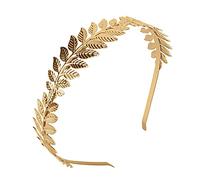 Corona di foglie romane, XCOZU Dea Tiara foglia oro fascia corona di foglie, ragazze greco foglia oro fascia fascia fascia da sposa foglia di alloro oro copricapo boho copricapo fascia per capelli
