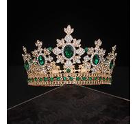 Corona di Gioielli per Capelli per Donne Regina Re e corone per Donne Diadema con Strass Spettacolo Prom Ornamenti per Capelli Accessori per Gioielli da Sposa,Gold