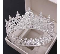 Corona di Gioielli per Capelli per Donne Vintage Regina Re e corone Donne Spettacolo Prom Diadema Ornamenti per Capelli Accessori per Gioielli per Capelli da Sposa, Xc113red