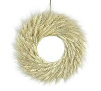 Corona di Grano, Corona di Erba di Pampa Porta di Grano Secco Artificiale 15.7 Decorazione Autunnale del Raccolto per la Parete della Finestra per Interni ed Esterni della Fattori