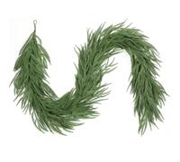 Corona di Natale artificiale Alupssuc con luci, 1,8 m, per camino, decorazione natalizia