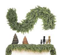 Corona di Natale artificiale - Vite di cipresso verde | Decorazione riciclabile | Ghirlanda per porta del , ringhiera da parete, tavolo, interno ed esterno, matrimonio, festa d'inverno