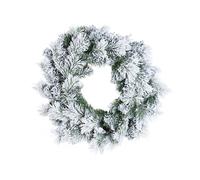 Corona di natale cermis innevato Diam. 60cm effeto neve