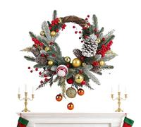 Corona Di Natale | Decorazione Della Ghirlanda Per,Ornamento Della Corona Di Natale | per Portico d'inverno, Garage, Parete Interna, Casa, Matrimonio, Camino, Armadio