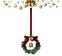 Corona Di Natale Finta - Addobbo Con Campane Fiocchi E Pigne,Ghirlanda Con Pigne, Fiocco E Campanelle,Per Feste Capodanno Scale Tavolo Centrotavola Soggiorno Camera Da Letto Casa Colonica Portico