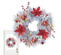 Corona Di Natale Per Esterni | Insegna da 45 centimetri,Ghirlande Natalizie per la Porta d'Ingresso | Per Parete, Portico, Casa, Tavolo, Inverno, Mensola Del, Finestra E Halloween