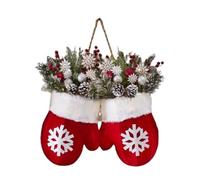 Corona Di Natale Per Porta d'Ingresso,Decorazione Stagionale Ghirlanda Design Guanto,Ghirlande Artificiali Di Aghi Di Pino | Per Casa Fattoria Esterno Portico Feste Parete Finestra E Festività