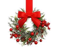 Corona di papillon di Natale - piccola ghirlanda artificiale per porta d'ingresso, decorazione per le vacanze invernali | decorazione da parete per cappotti esterni interni, decorazione per feste