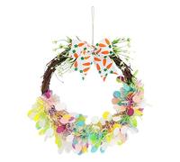 Corona di Pasqua,Corona di Porta di Pasqua | Corona artificiale di Pasqua da appendere | Ornamento della corona dei fiocchi di primavera del fumetto per la casa, il giardino, la caffetteria, l'hotel