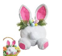 Corona di Pasqua - Decorazioni di artificiali e divertenti, decorazione per porta con coniglio, per interni, esterni, casa di campagna, compleanno e