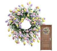 Corona di Pasqua per porta, 38 cm, decorazione per la casa in artificiale per feste, corone di Pasqua per porta d'ingresso esterno, per decorare soggiorno, camera da, finestra, giardino