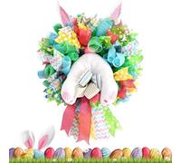 Corona di Pasqua per porta d'ingresso, decorazioni da parete, coniglio di primavera, corona versatile, per il soggiorno, la camera da , , l'ingresso il , il matrimonio, la