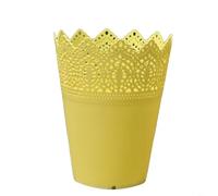 Corona di pizzo di plastica vaso di fiori Hollow Holder Desktop Pen Crown | Vaso di fiori in plastica a forma di corona, con corona, organizer per penne e cosmetici, piccola scrivania
