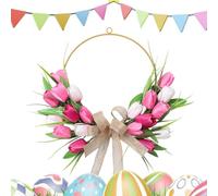 Corona di porta d'ingresso - Decorazioni di primavera, estate e per feste, corona per interni, per interni esterni, matrimoni, feste di casa