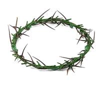 Corona di spine di plastica da 20 cm per la rappresentazione della Passione, corona indossabile per la rappresentazione in chiesa, decorazione dell'albero di Natale, ornamento corona per costumi.