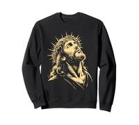 Corona di Spine Sguardo Sacro Incisione Arte Fede Cristiana Felpa