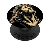 Corona Di Spine Sguardo Sacro Incisione Arte Fede Cristiana PopSockets PopGrip Adesivo