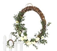 Corona Di Uova Di Pasqua,Corone Di Pasqua con Uova | Corone Decorative Di Uova Di Pasqua - Mano Di Lavoro Adorabile, Squisita Illuminazione, Corone Artificiali Di Pasqua per Decorazione