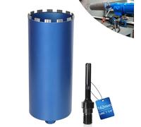 Corona Diamantata Ø 162mm L 460mm per Carotaggio, Punte da Trapano Turbo 10mm per Carotatrice, 1 1/4" UNC, con Adattatore SDS-MAX, per Cemento Armato, Granito e Muratura, Carotatrice a Tazza per Muro