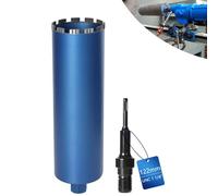 Corona diamantata per trapani nucleari, con turbo da 10 mm, lunghezza 460 mm, diametro 122 mm, adattatore SDS-Plus, 1 ¼ pollici, UNC, fresa a bagnata, saldata al laser per calcestruzzo, granito