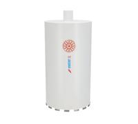 Corona diamantata per trapano a nucleo DEDRA HW4225, Ø 225 mm, lunghezza 400 mm, funzionamento raffreddato ad acqua, denti diamantati saldati al laser, adatta per materiali duri