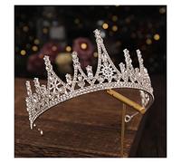 Corona e diademi in cristallo con strass color argento, corona da regina e principessa, diademi, accessori per capelli da sposa, tiara per copricapo da sposa