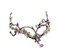 Corona Elfica Copricapo da sposa floreale rosa, foresta, bosco, fiore, diadema, elfo, fronte, gioielli per Feste