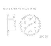 Corona Esjot Acciaio 50-29050 38 Denti Per Moto Ricambi Ciclomotore Accessori