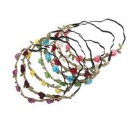 Corona Floreale Boho 8 Pezzi Elastica per Donne Cerimonie | Accessori Eleganti per Damigelle, Stile Bohemien, Comodi da Portare, Adatti a Riti e Feste