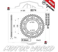 CORONA IN ACCIAIO OGNIBENE 42 DENTI APRILIA SL 1000 FALCO 1999 2000 2001 2002