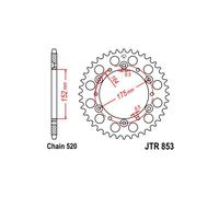 CORONA IN ACCIAIO P 520 Z 41 YAMAHA YFZ BANSHEE 350 1989 2006