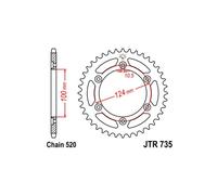 CORONA IN ACCIAIO P 520 Z 44 DUCATI MONSTER IE DARK IE 800 2003 2005