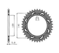 CORONA IN ACCIAIO P 520 Z 44 KAWASAKI KLE (LE500A) 500 1991 1995