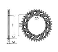 CORONA IN ACCIAIO P 525 Z 45 YAMAHA MT09 TRACER (R29F RN438 RN571) 850 2015 2017