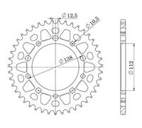CORONA IN ACCIAIO P520 - Z43 (DIS.10509) HONDA 700 CTX ABS 14/16
