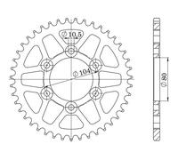 CORONA IN ACCIAIO P525 - Z40 (DIS.16610)