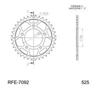 CORONA IN ACCIAIO P525 - Z41 (DIS.92671) BENELLI 500 TRK 502 ABS E4/E5 17/20