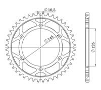 Supersprox Steel Yamaha 525x42 Rfe867x42blk Rear Sprocket Argento 42t
