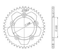 CORONA IN ACCIAIO P530 - Z42 (DIS.10508) HONDA 919 CBR RR Fireblade 92/95