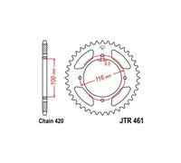 CORONA IN ALLUMINIO P 420 Z 51 SUZUKI RM 100 2003 2004